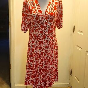 Boden | Dresses | Boden Floral Fixed Wrap Jersey Dress Size 2 Long |  Poshmark